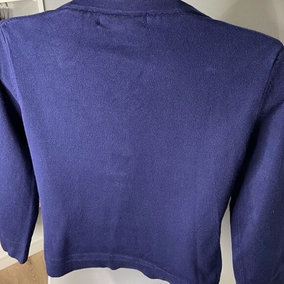 Toggle Button Cardigan Sweater (Blue) - Picture 6 of 11